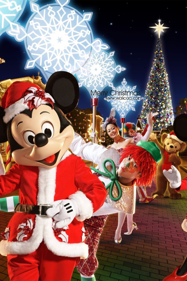 Микки Маус на Рождестве