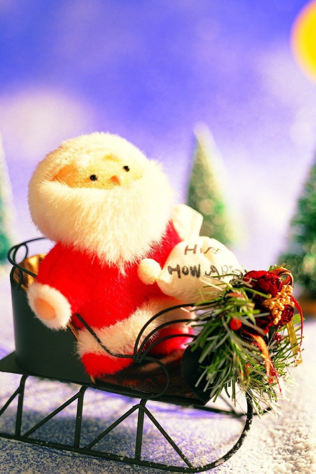 Дед Мороз на санках