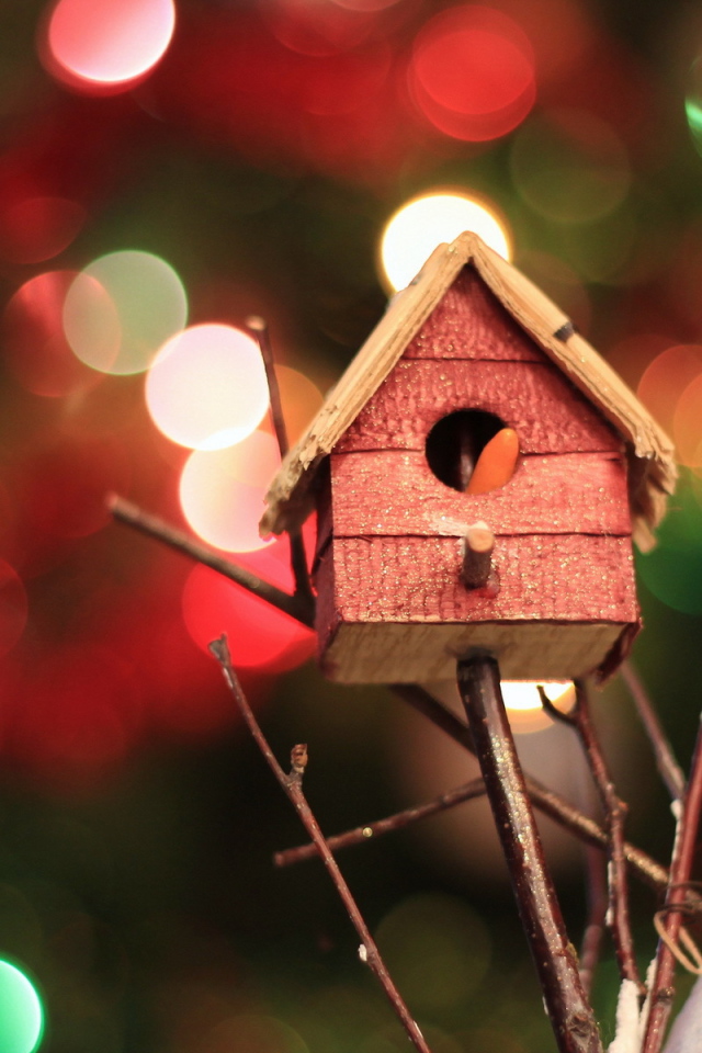 Снеговик с домиком для птиц