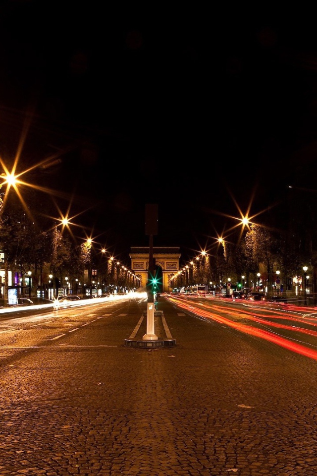 Ночная улица парижа