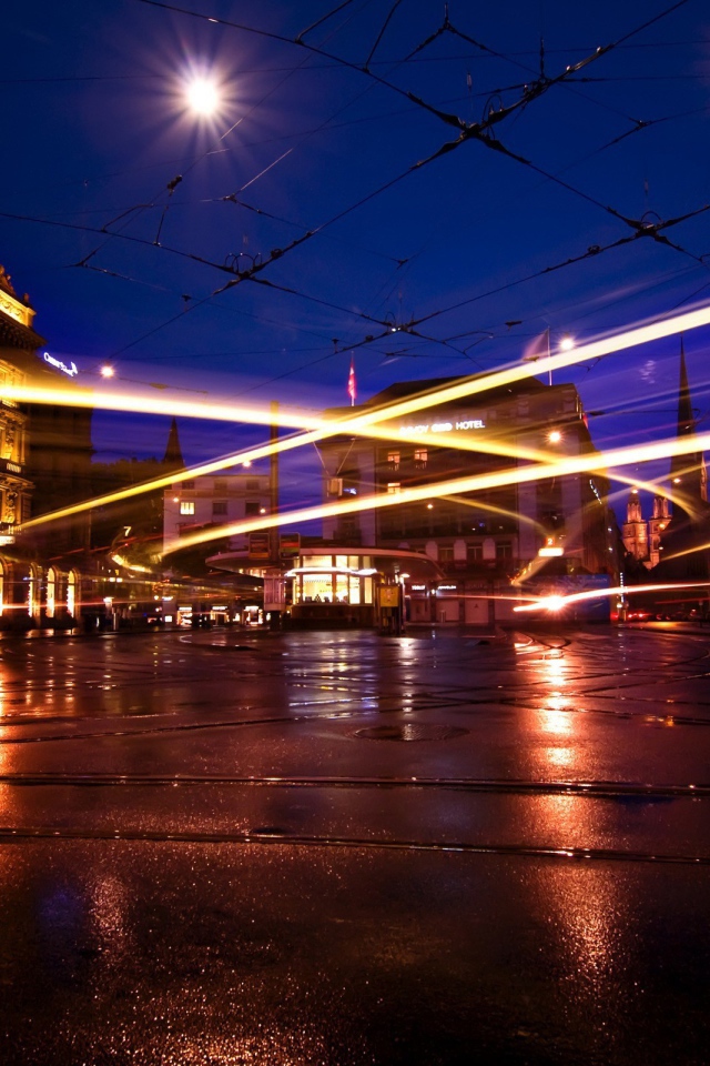 Вечерний город в германии