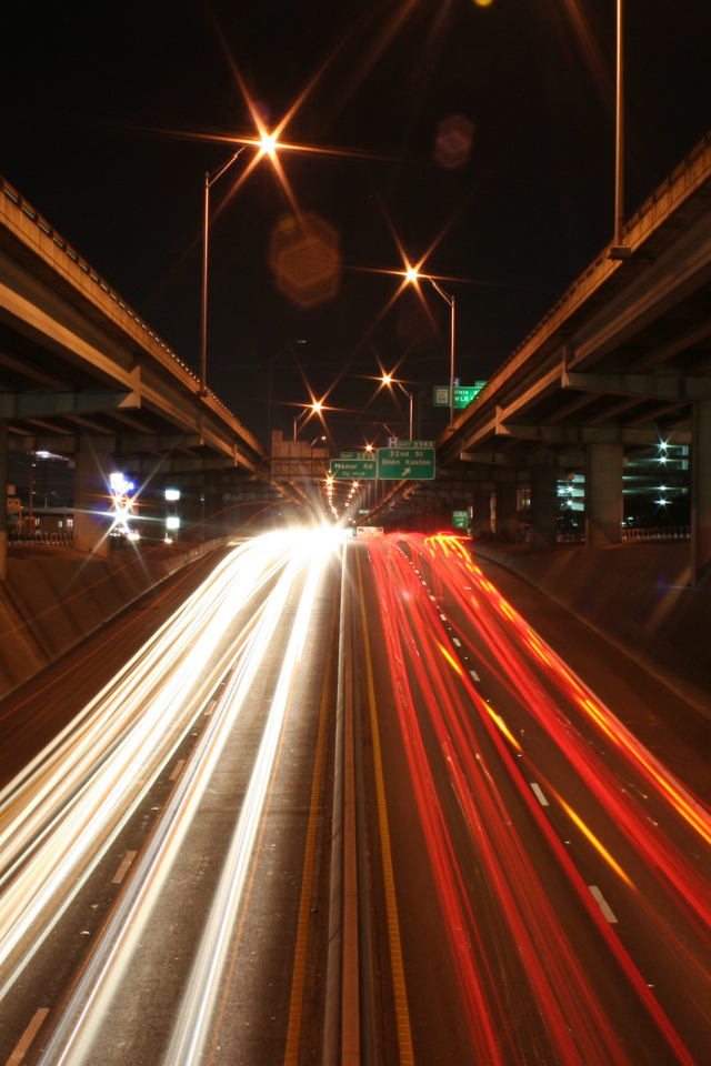 Ночная автотрасса