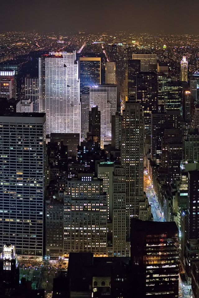 Огни ночного Нью Йорка