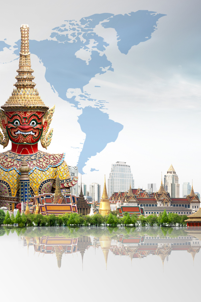 Город Бангкок на карте мира
