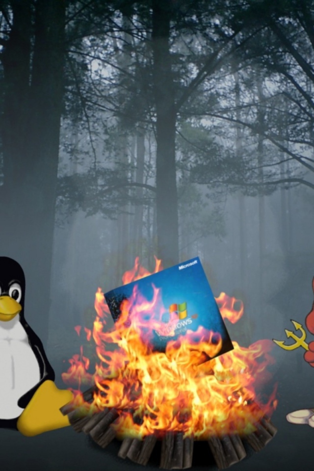 Linux сжигает Windows 
