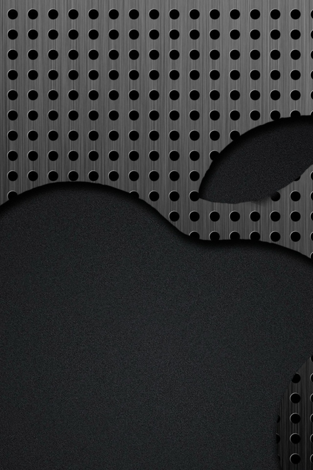 Apple на металлической решетке