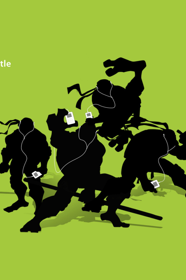 Черепашки ниндзя с наушниками