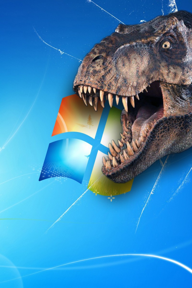 Windows с динозавром