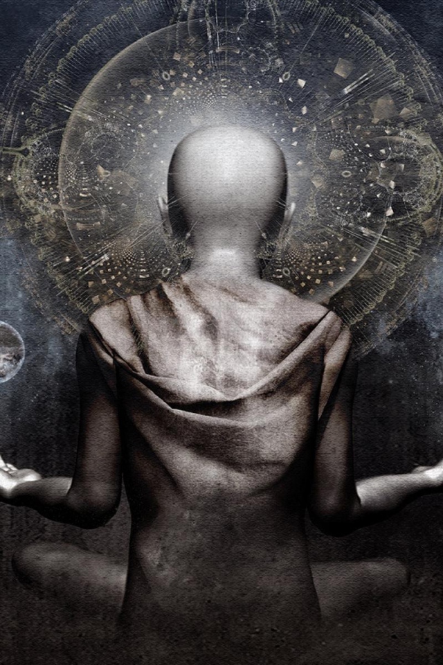 Будда сидит спиной