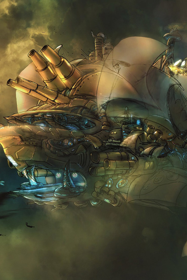 Летучий броненосец стимпанк