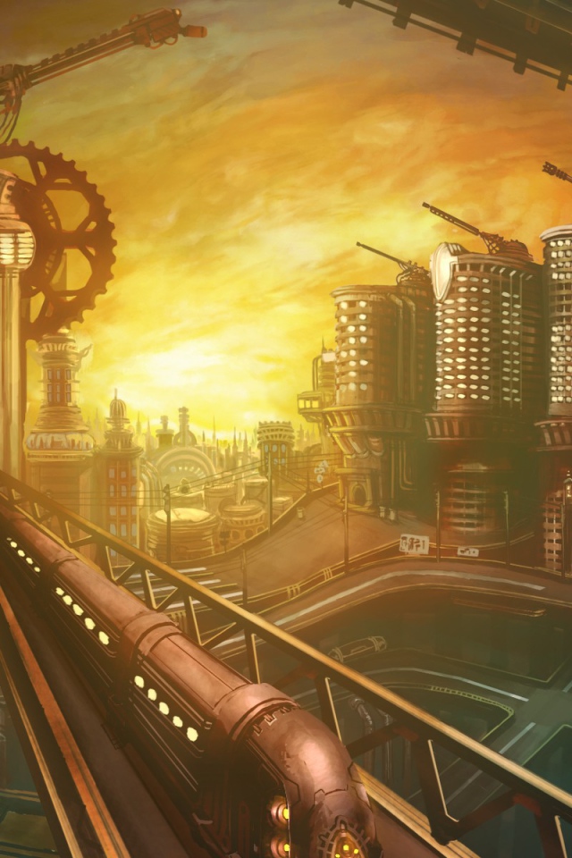 Мрачный город стимпанк