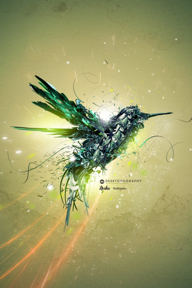 Полет зеленой птицы