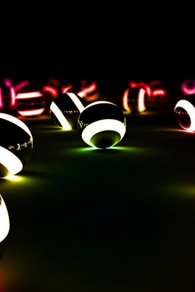 Свет неоновых шаров