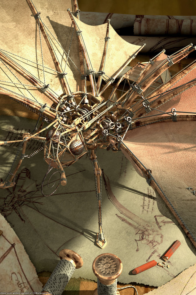 Модель самолета стимпанк