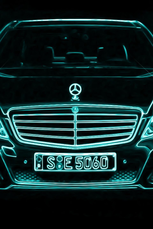 Неоновый Мерседес