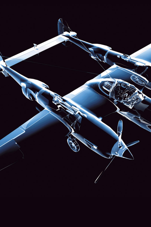 Полет неонового самолета