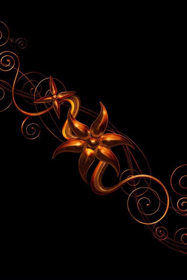 Орнамент на черном фоне