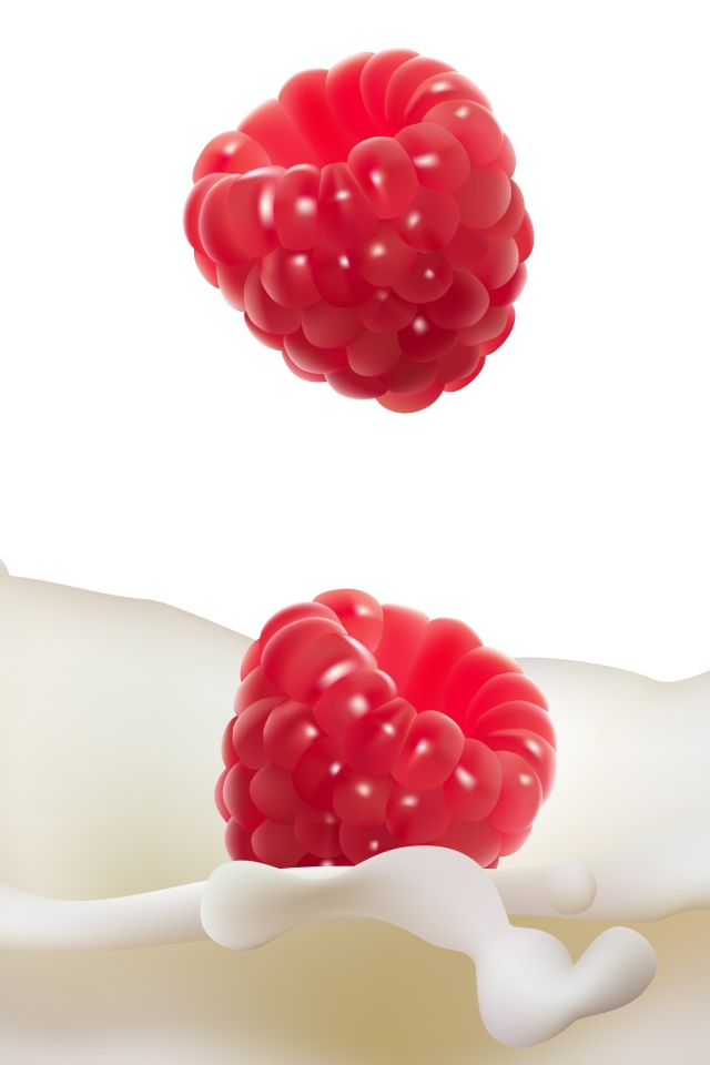 Малина в молоке