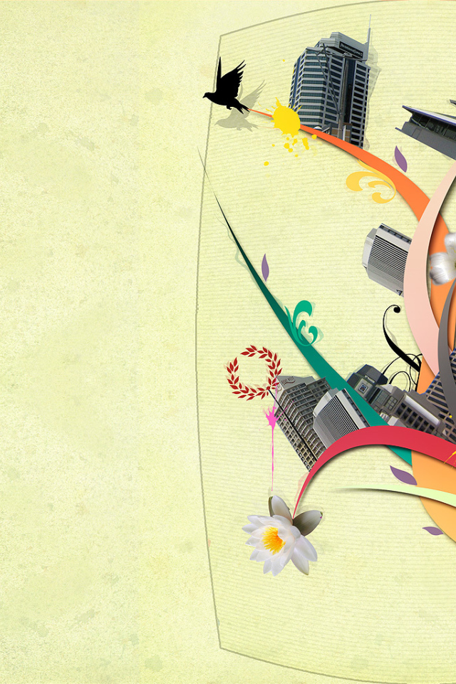 Город на стебле цветка