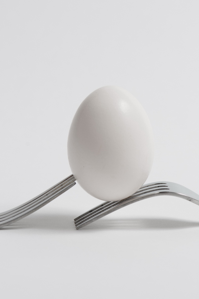 Яйцо на двух вилках