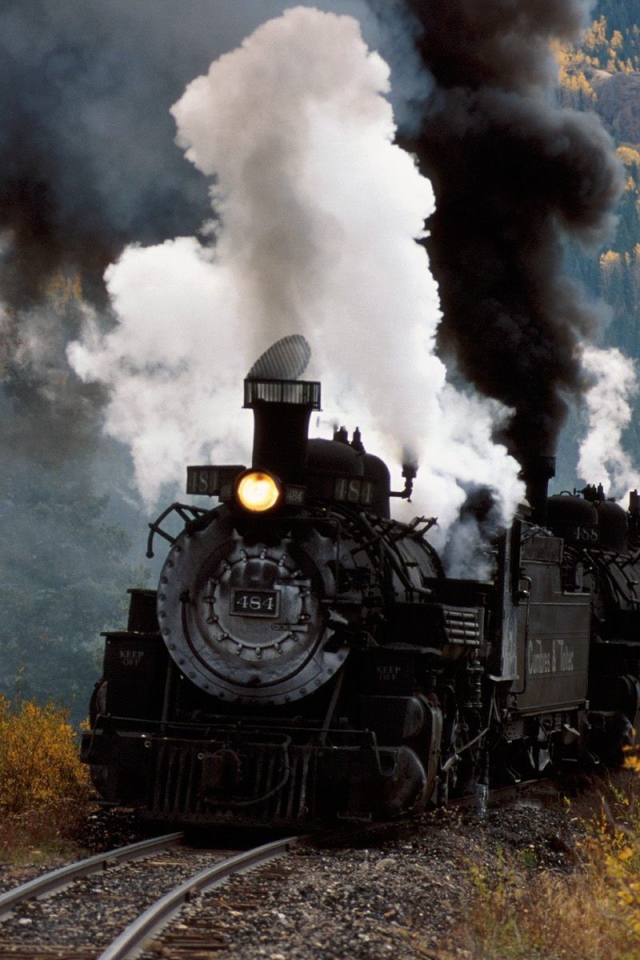 Старый паровоз в Нью Мехико