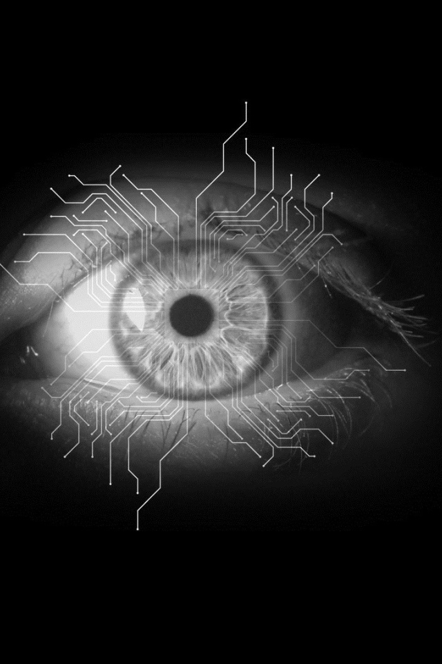 Глаз на черном фоне