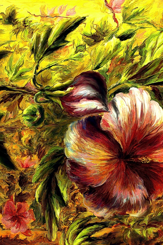 Картина с цветком