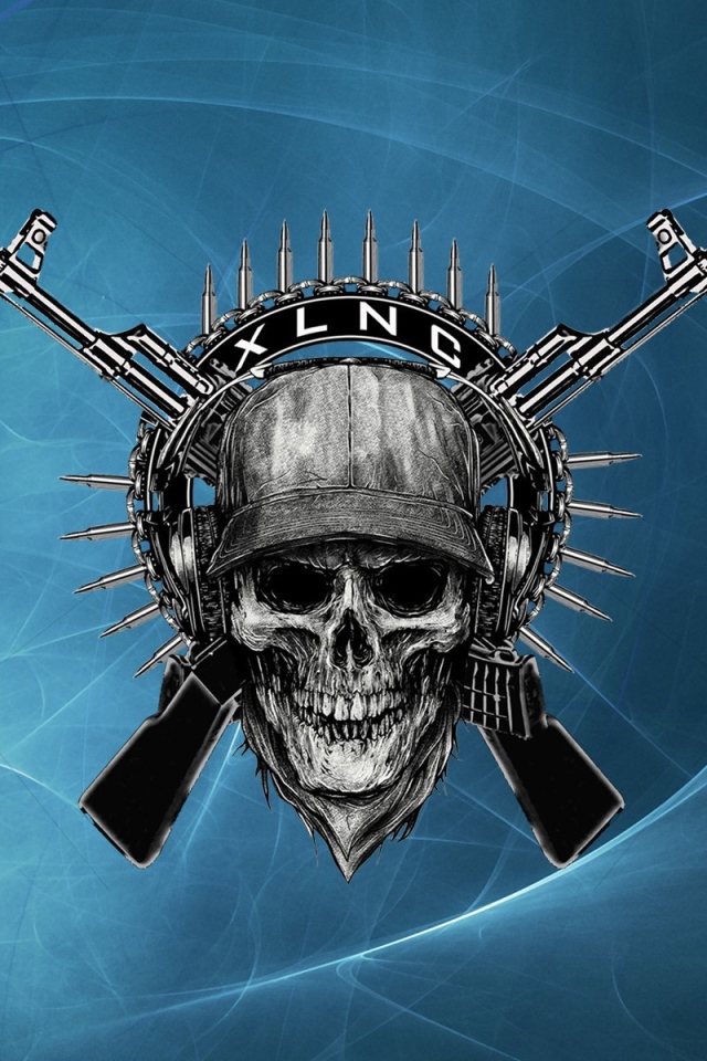 Череп и два автомата