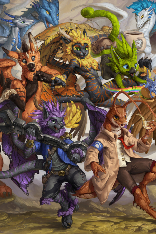 Семейство разных монстров