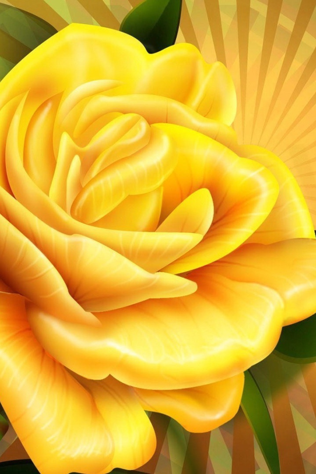 Жёлтые розы, рисунок