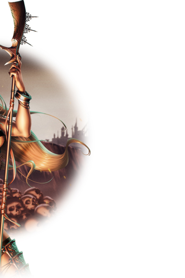 Девушка с посохом