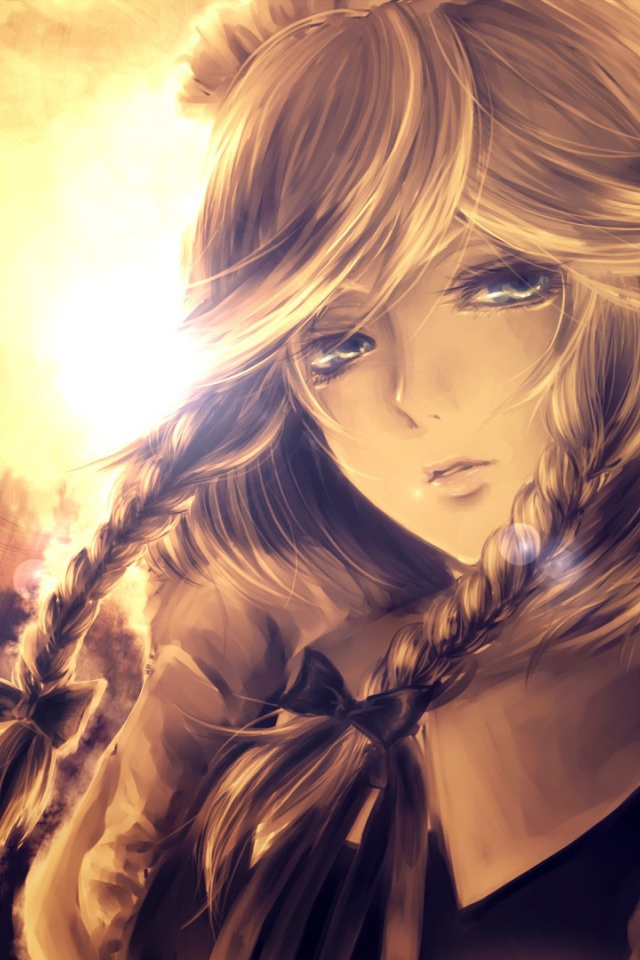 Девочка с косичками