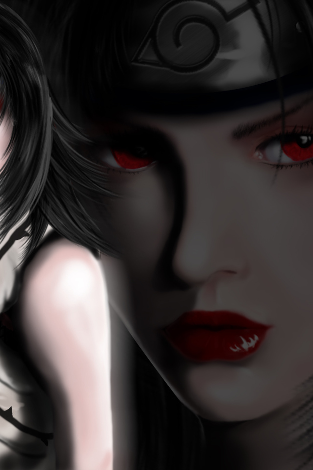 Девушка с красными губами