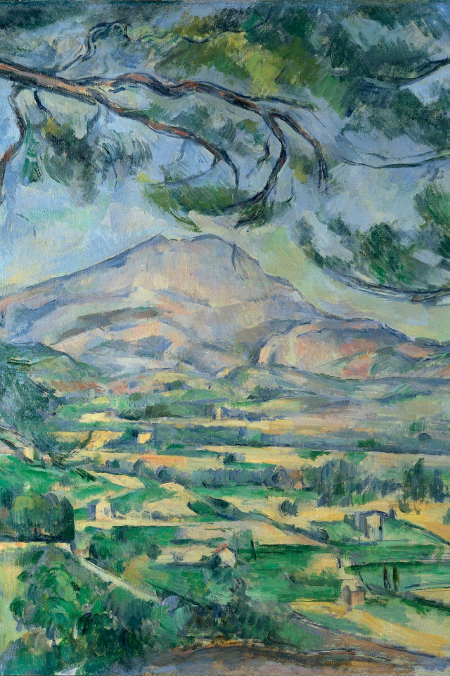 Картина Сезанна - Зеленый пейзаж