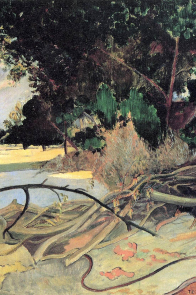 Картина Сезанна - ветвистое дерево