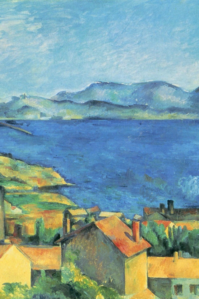 Картина Сезанна - Желтый город