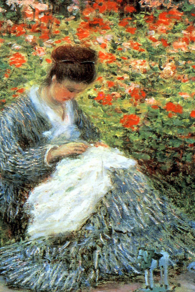 Картина Клода Моне - Женщина с ребенком