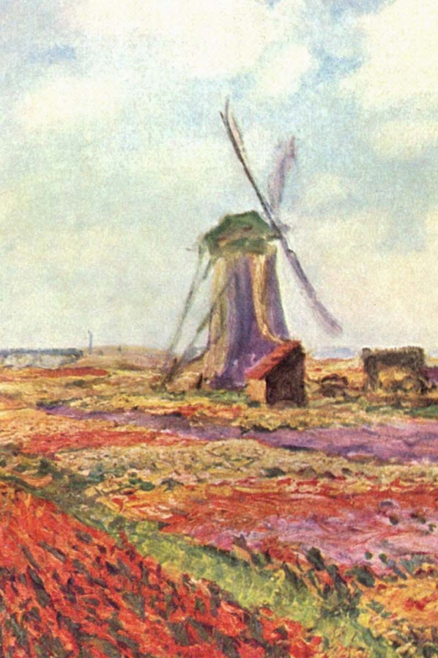 Картина Клода Моне - ветряная мельница