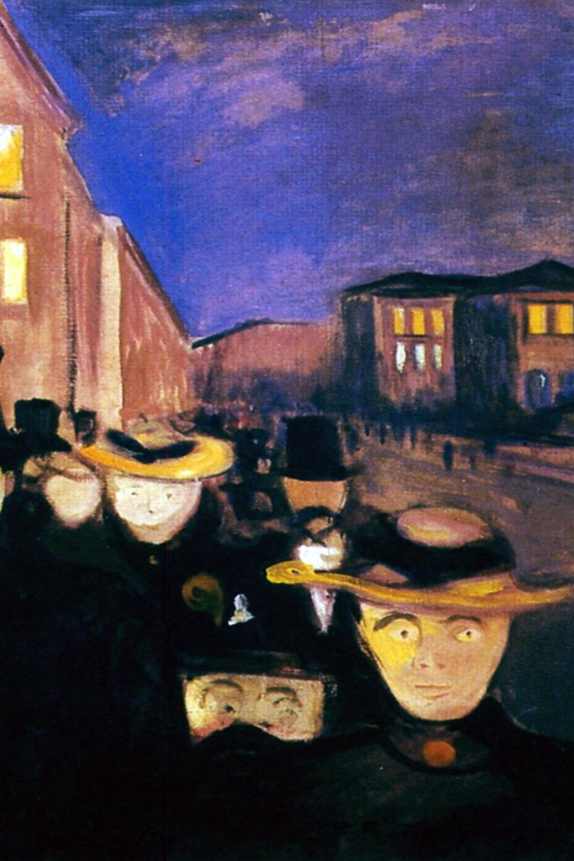 Картина Эдварда Мунка - темная улица