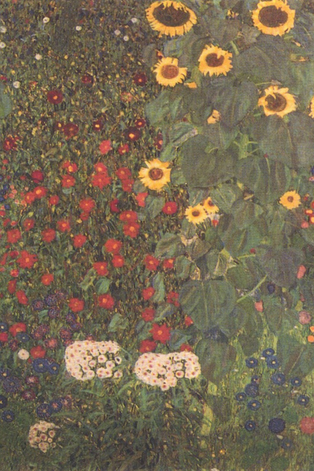 Картина Густава Климта - Ферма сад с подсолнухами