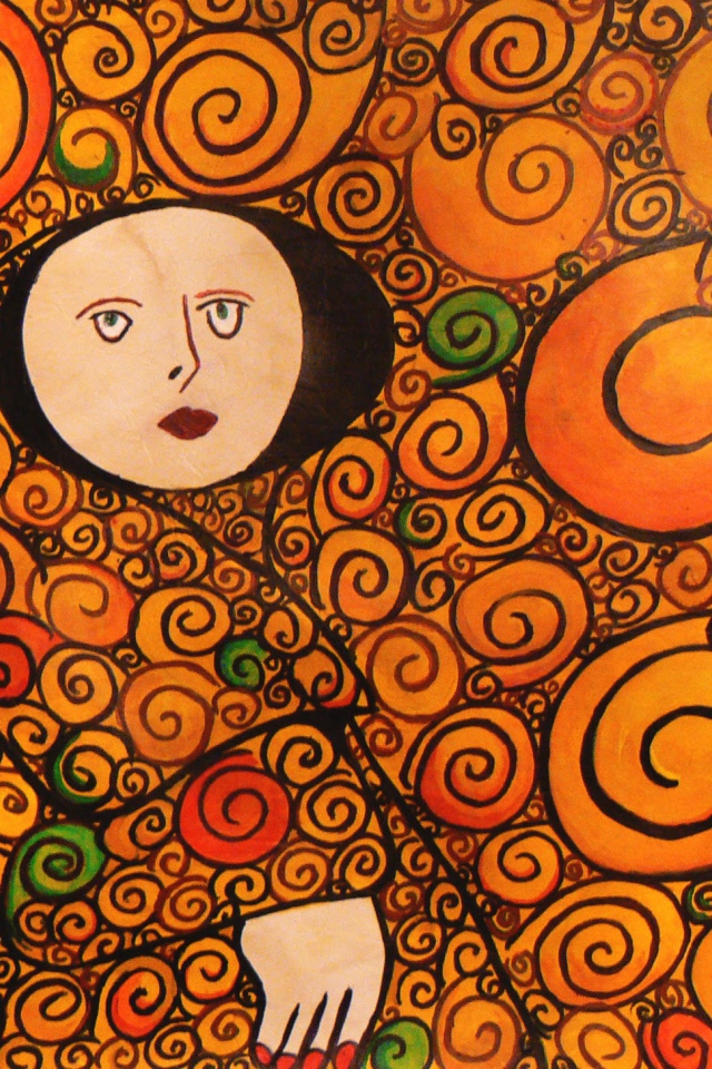 Картина Густава Климта - Женщина в кругах