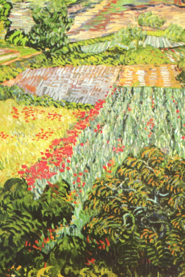 Картина Винсента Ван Гога красочных полей