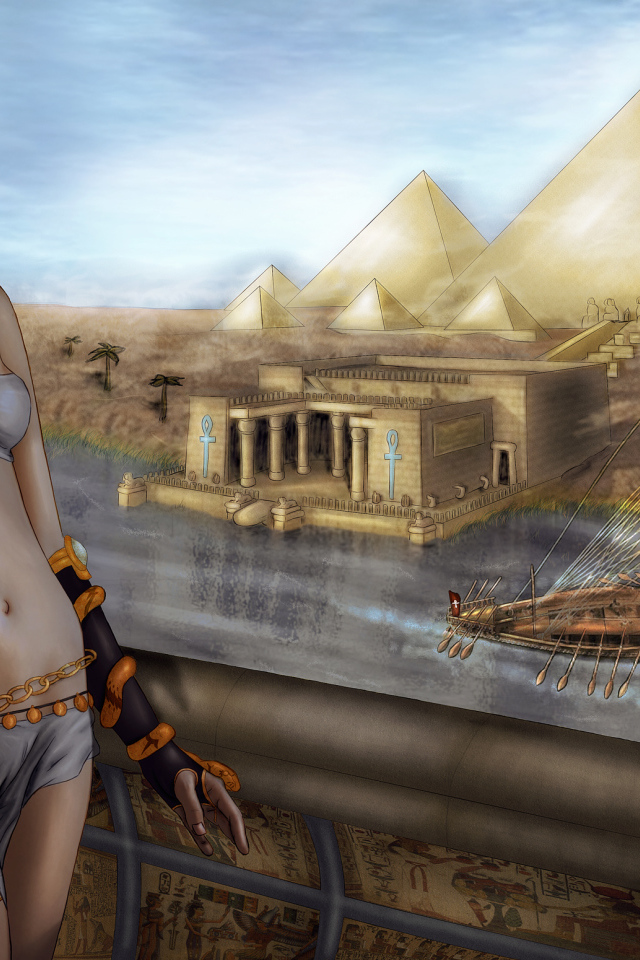 Египетская девушка на реке нил