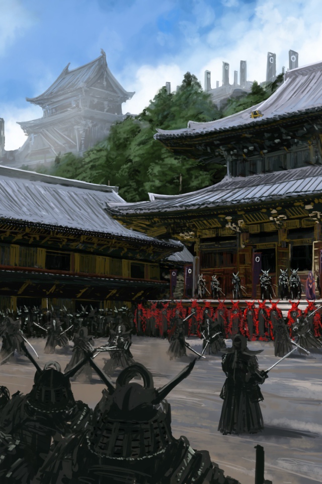 Самураи на тренировке