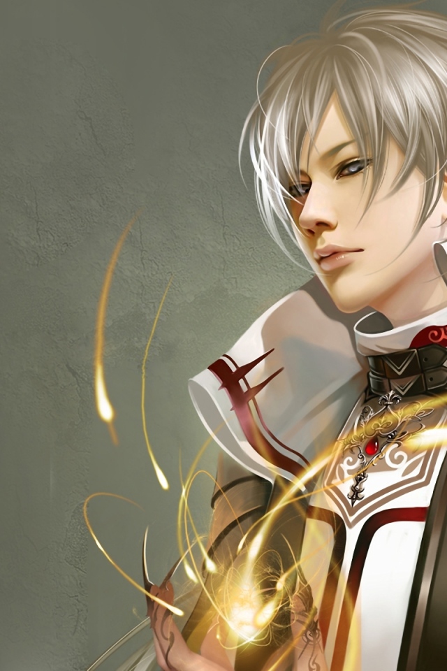 Парень на сером фоне