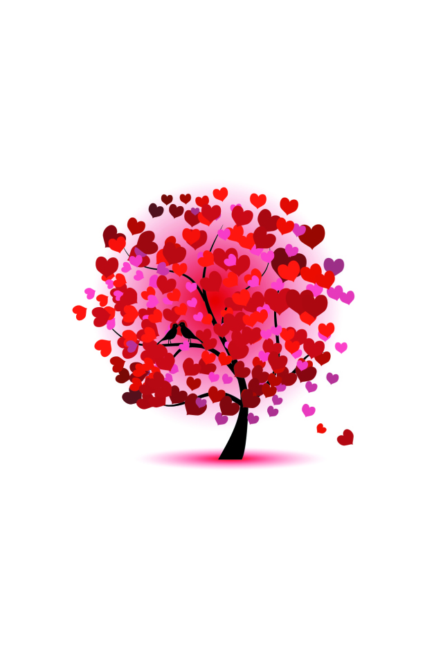 Дерево любви с птицами