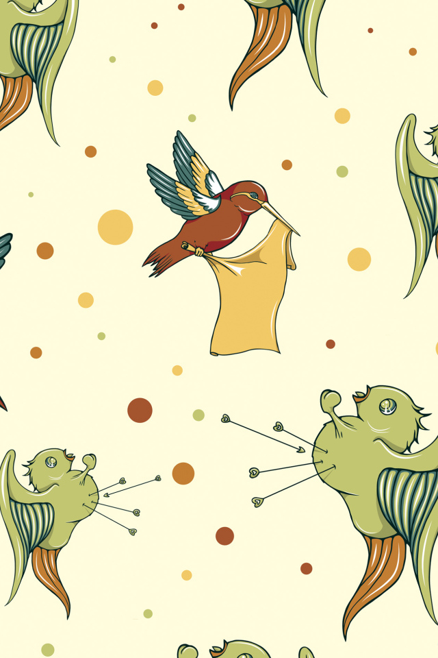 Рисованные птицы