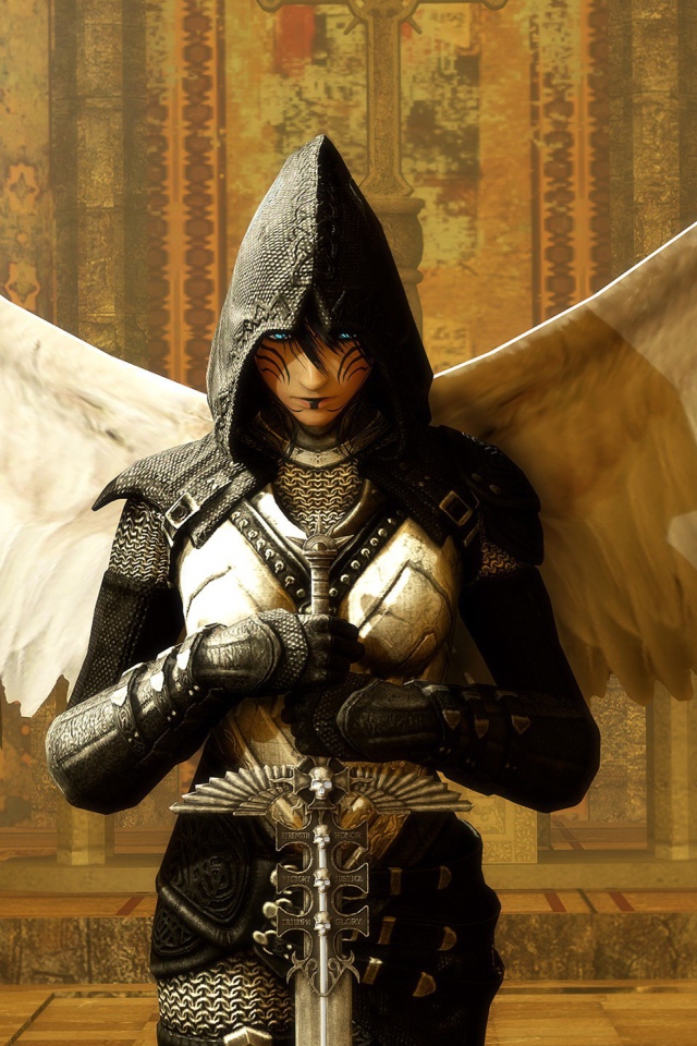 Ангел в доспехах с мечом