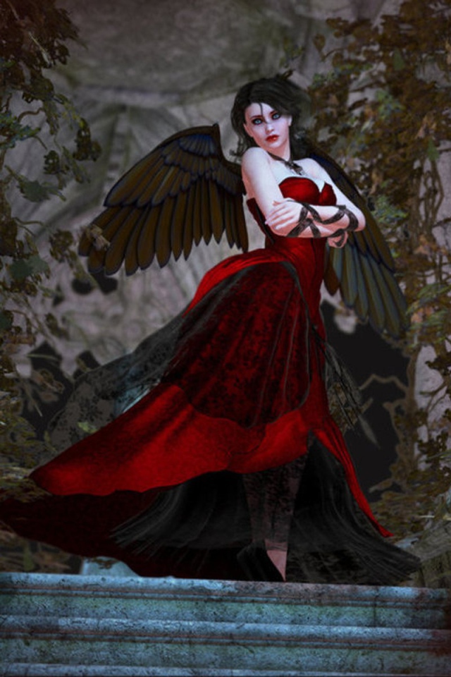 Ангел в красном платье
