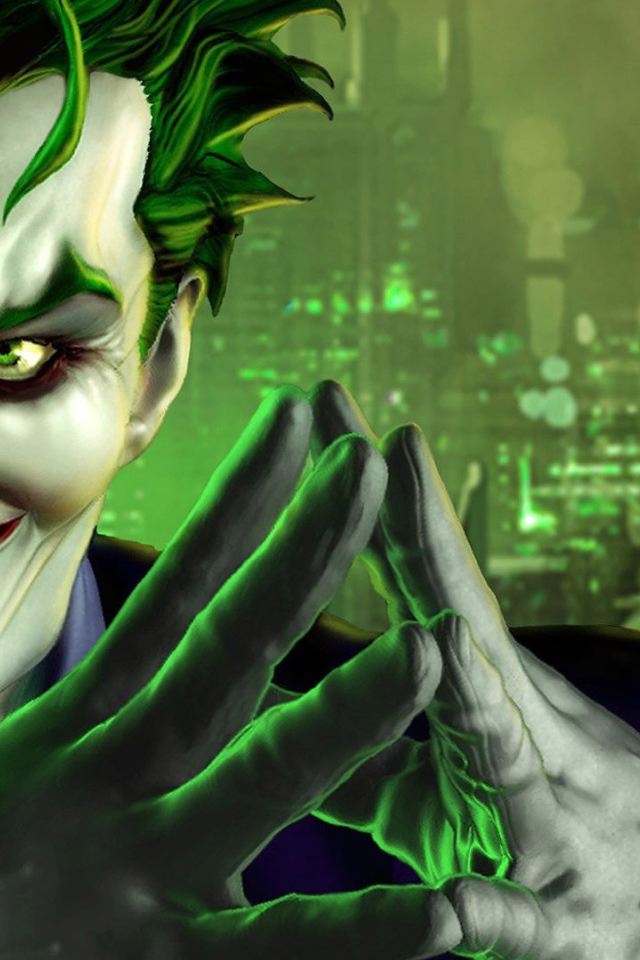 Злобный Джокер в зеленом свете